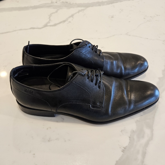Hugo Boss Black Leather Dress Shoes - Picture 2 of 7